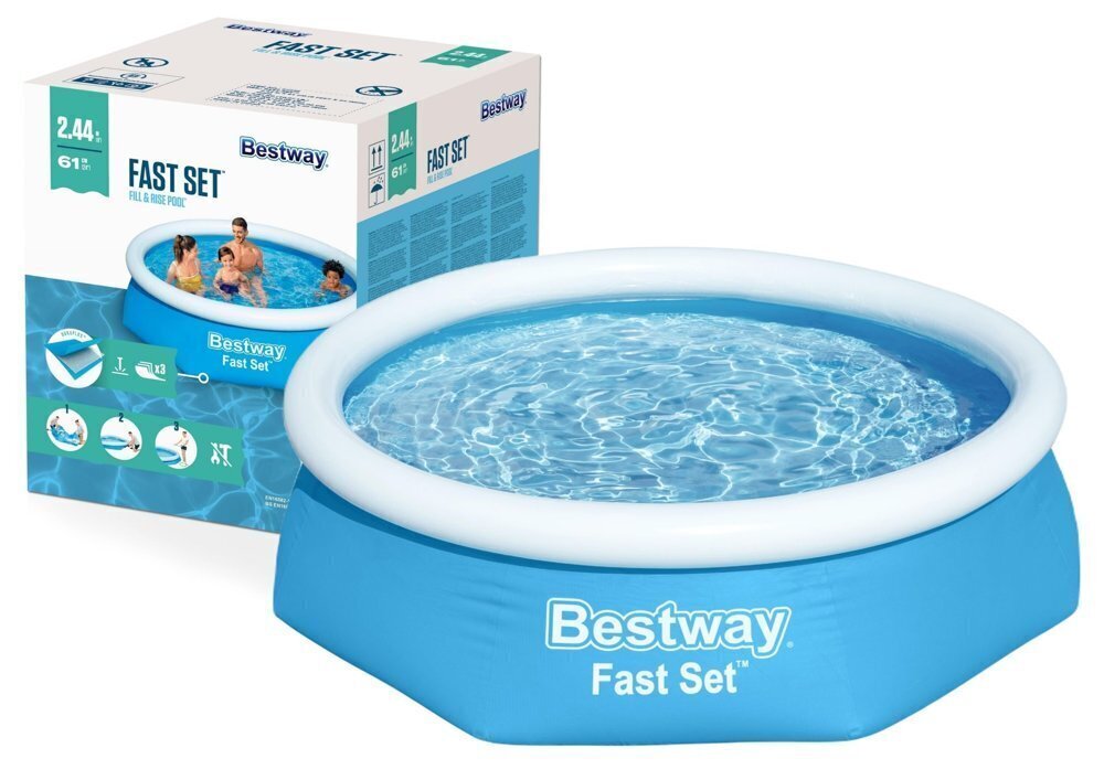 Bestway piepūšamais baseins 244 x 61 cm цена и информация | Baseini | 220.lv