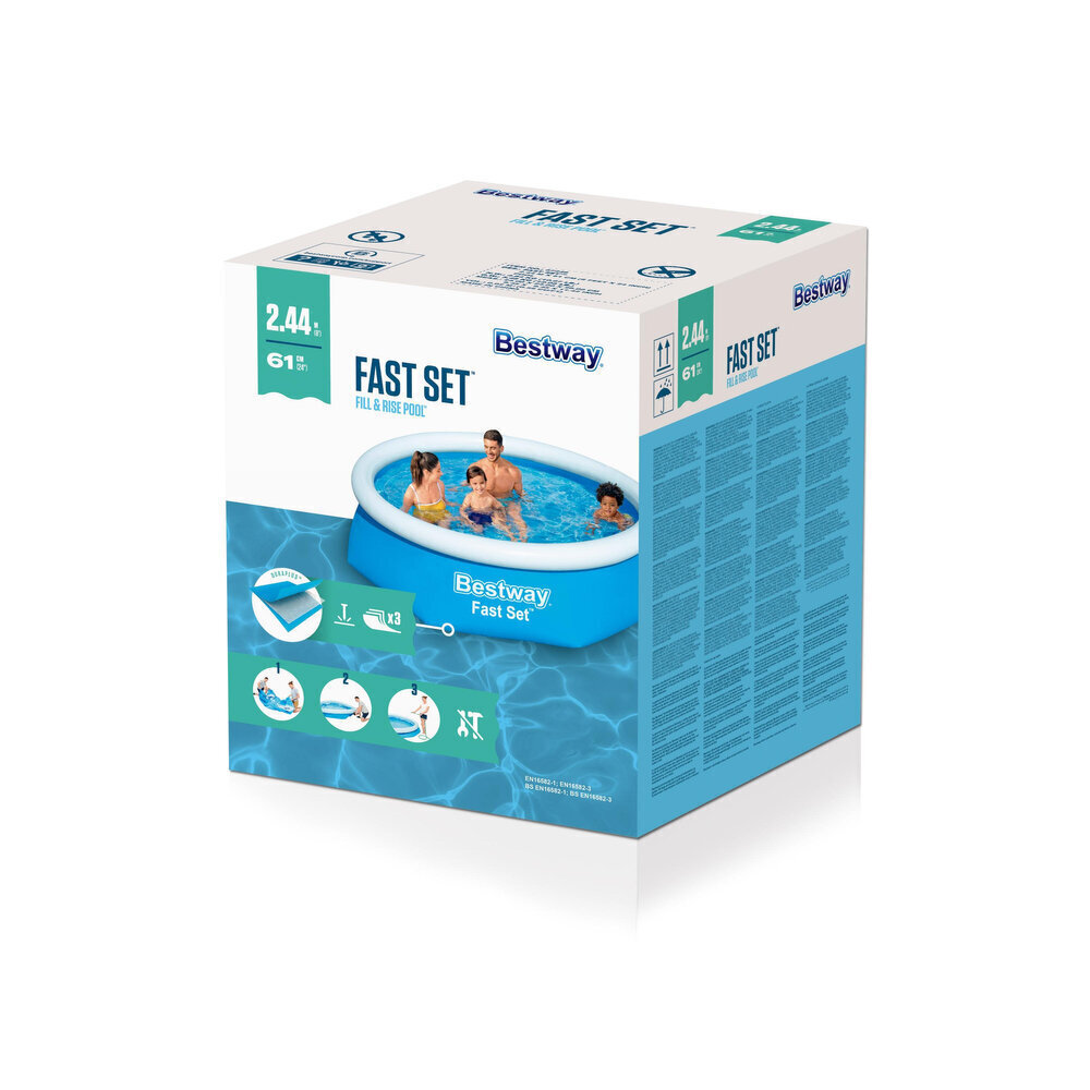 Bestway piepūšamais baseins 244 x 61 cm cena un informācija | Baseini | 220.lv