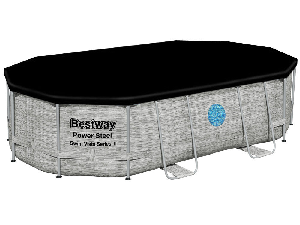 Baseins Bestway "Power Steel Rattan", 488 x 305 x 107 cm cena un informācija | Baseini | 220.lv