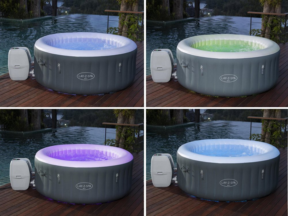 Bestway džakuzi "Lay-Z-Spa BALI" ar LED apgaismojumu, 4 personām cena un informācija | Baseini | 220.lv