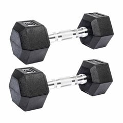 Hanteles KRF 0017578 Melns (8 Kg) цена и информация | Гантели, гири, штанги | 220.lv