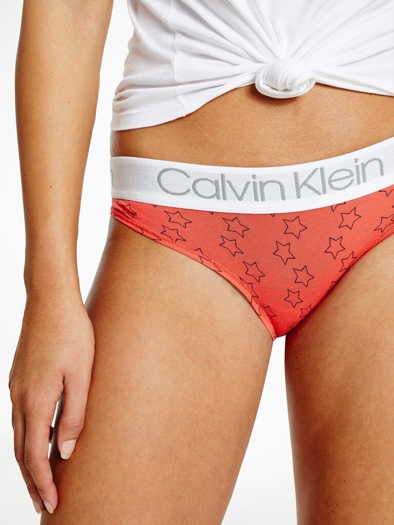 Biksītes-bikini sievietēm CALVIN KLEIN, 1 pāris, sarkanas 000QD3752E W2Q 40716 cena un informācija | Sieviešu biksītes | 220.lv