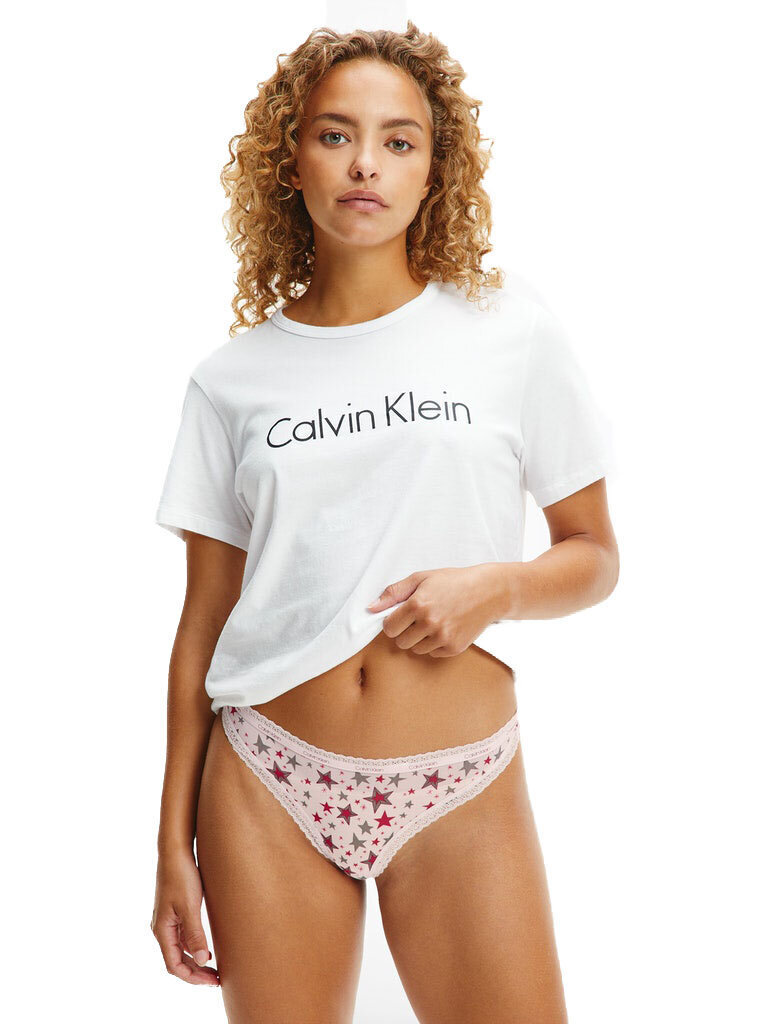 Apakšbikses-stringi sievietēm CALVIN KLEIN THONG, rozā 000QD3763E WIU  40712, XS cena | 220.lv