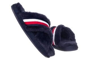 Čības sievietēm Tommy Hilfiger OMMY FURRY HOME SLIPPER, tumši zilas FW0FW06314 0GY 40402 цена и информация | Шлепанцы, тапочки для женщин | 220.lv