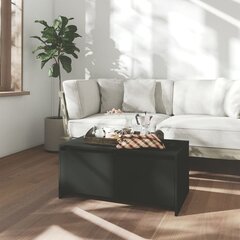 vidaXL kafijas galdiņš, melns, 90x50x41,5 cm, skaidu plāksne cena un informācija | Žurnālgaldiņi | 220.lv