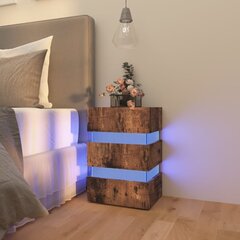 vidaXL naktsskapītis ar LED, ozola krāsā, 45x35x67 cm, skaidu plāksne цена и информация | Прикроватные тумбочки | 220.lv