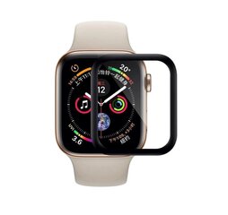 Защитное стекло 3D Full Glue для Apple Watch, чёрное цена и информация | Аксессуары для смарт-часов и браслетов | 220.lv