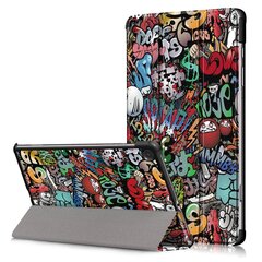 Maciņš Smart Leather Samsung X200/X205 Tab A8 10.5 2021 graffiti cena un informācija | Samsung Datortehnika | 220.lv