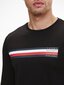 T-krekls vīriešiem Tommy Hilfiger LICED BAR LONG SLEEVE TEE, melns MW0MW20166 BDS 41092 cena un informācija | Vīriešu T-krekli | 220.lv