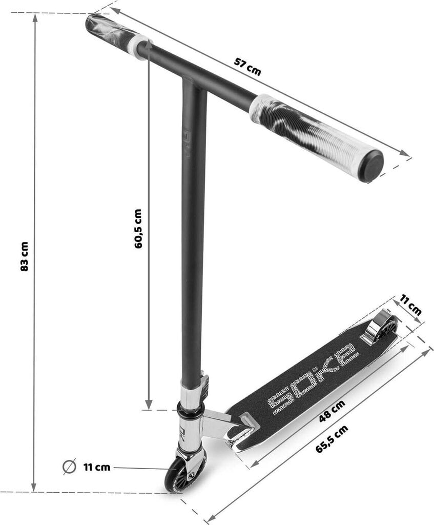 Triku skrejritenis Soke EVO Street, sudrabains cena un informācija | Skrejriteņi | 220.lv