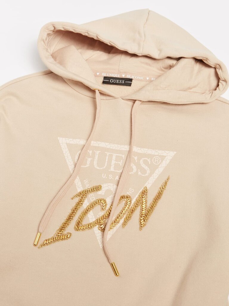 Sieviešu sporta džemperis Guess CN ICON SWEATSHIRT, bēšs W2RQ07K68I0 G1G2 41918 цена и информация | Sieviešu džemperi | 220.lv