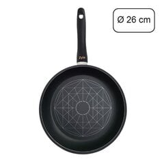 Indukcijas panna Zyle Frypan ZY026FP, Ø26 cm, ar dimanta pārklājumu cena un informācija | Pannas | 220.lv