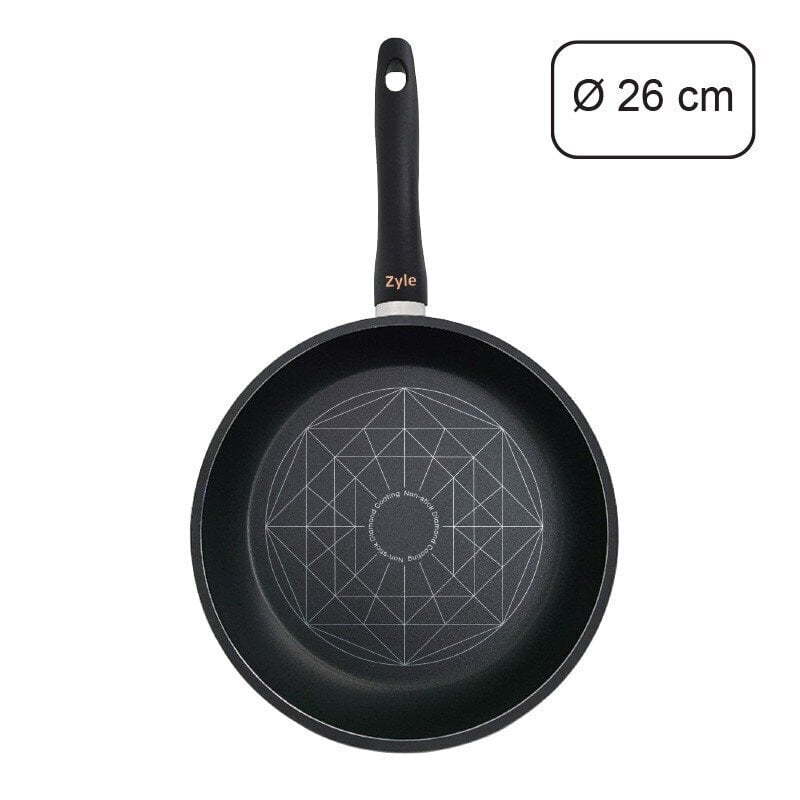 Indukcijas panna Zyle Frypan ZY026FP, Ø26 cm, ar dimanta pārklājumu цена и информация | Pannas | 220.lv