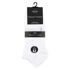 VCA Textil Хлопчатобумажные низкие белые спортивные носки (4 пары) цена и информация | Мужские носки | 220.lv
