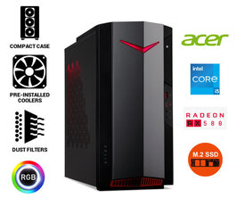 Acer Nitro 50 i5-11400F 16GB 512GB RX580 Windows 10 Stacionārais dators cena un informācija | Stacionārie datori | 220.lv