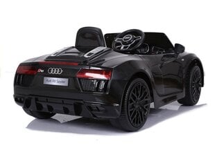 Bērnu vienvietīgs elektromobilis Audi R8 Spyder, melns cena un informācija | Bērnu elektroauto | 220.lv
