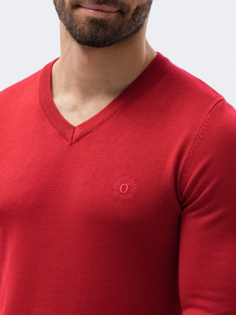 Vīriešu džemperis Ombre E191 sarkans cena un informācija | Vīriešu džemperi | 220.lv