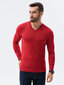 Vīriešu džemperis Ombre E191 sarkans cena un informācija | Vīriešu džemperi | 220.lv