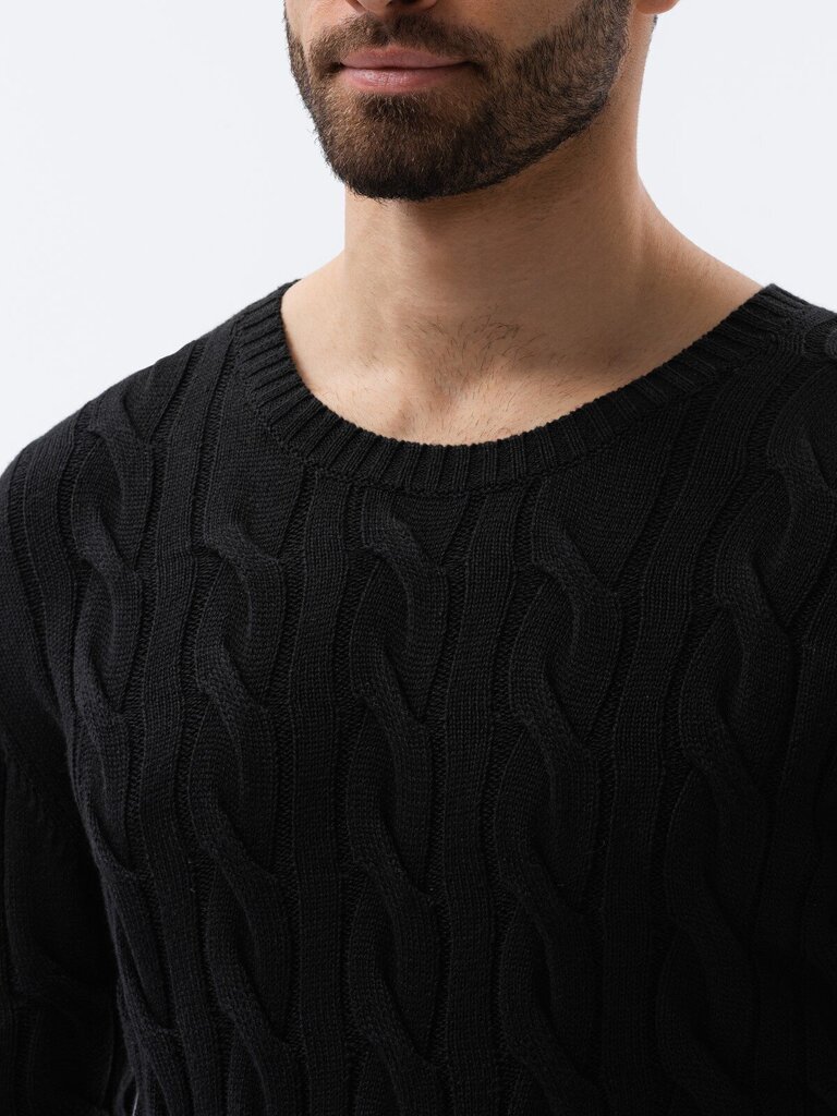 Vīriešu kokvilnas džemperis Ombre E195 melns цена и информация | Vīriešu džemperi | 220.lv