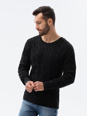 Мужской хлопковый свитер Ombre E195 черный цена и информация | Мужские свитера | 220.lv