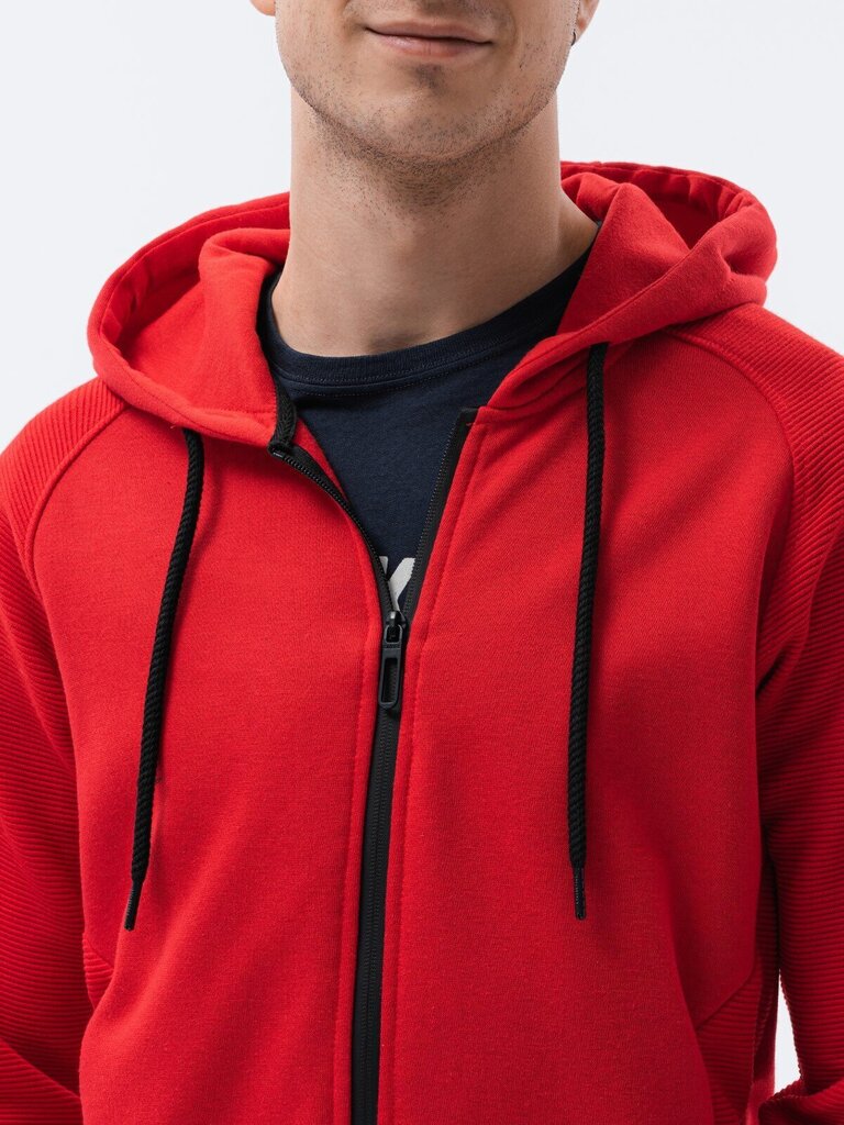 Vīriešu džemperis Ombre B1083 sarkans cena un informācija | Vīriešu jakas | 220.lv