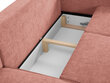 Stūra dīvāns Micadoni Home Dunas 4S, rozā/zeltainas krāsas cena un informācija | Stūra dīvāni | 220.lv