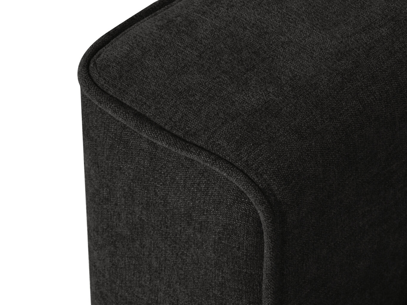 Stūra dīvāns Micadoni Home Dunas 4S, melns/zeltainas krāsas cena un informācija | Stūra dīvāni | 220.lv
