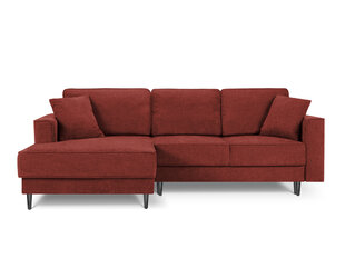 Stūra dīvāns Micadoni Home Dunas 4S, sarkans/melns цена и информация | Угловые диваны | 220.lv
