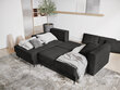 Stūra dīvāns Micadoni Home Dunas 4S, melns cena un informācija | Stūra dīvāni | 220.lv