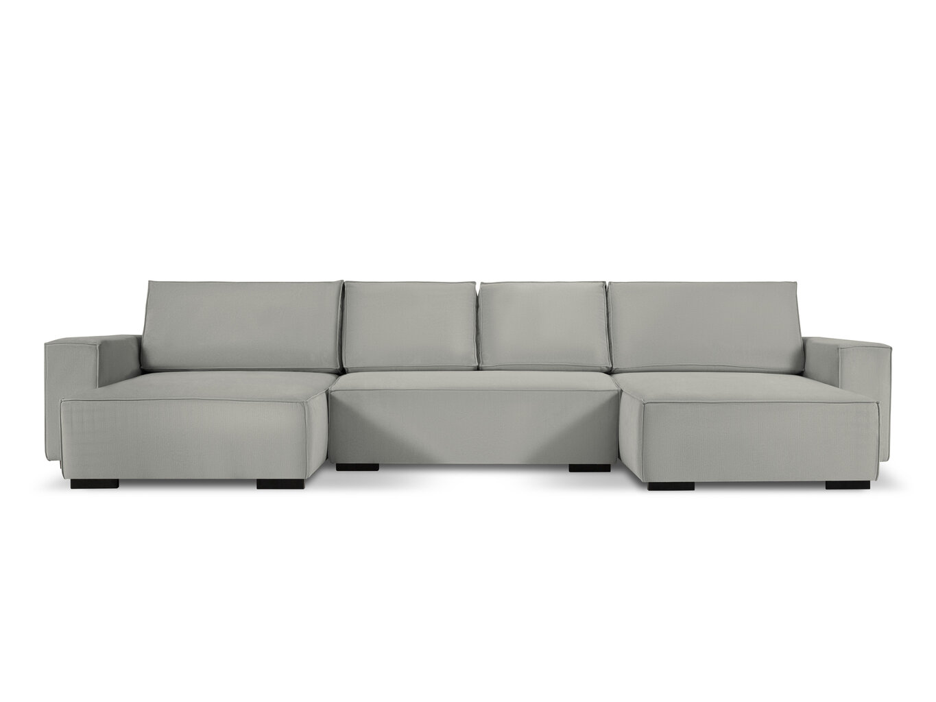 Universāls stūra dīvāns Micadoni Home Eveline 6S, gaiši pelēks cena un informācija | Stūra dīvāni | 220.lv