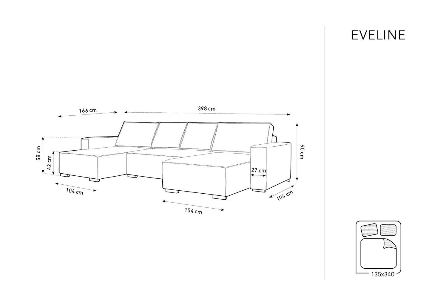 Universāls stūra dīvāns Micadoni Home Eveline 6S, gaiši pelēks cena un informācija | Stūra dīvāni | 220.lv