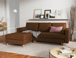 Stūra dīvāns Micadoni Home Gobi 69, brūnas krāsas cena un informācija | Stūra dīvāni | 220.lv
