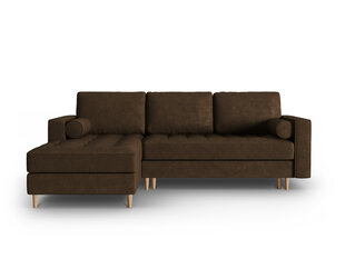 Stūra dīvāns Micadoni Home Gobi 69, tumši brūns cena un informācija | Stūra dīvāni | 220.lv