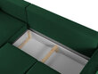 Stūra dīvāns Micadoni Home Leona 4S, zaļš/melns cena un informācija | Stūra dīvāni | 220.lv