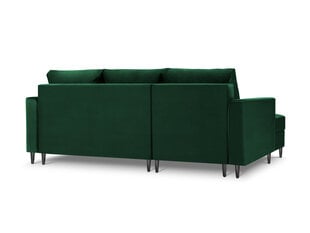 Stūra dīvāns Micadoni Home Leona 4S, zaļš/melns cena un informācija | Stūra dīvāni | 220.lv