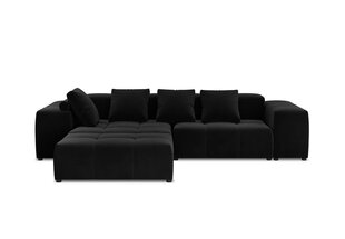 Universāls stūra dīvāns Micadoni Home Margo L, melns cena un informācija | Stūra dīvāni | 220.lv