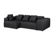 Universāls stūra dīvāns Micadoni Home Margo S 68, melns cena un informācija | Stūra dīvāni | 220.lv