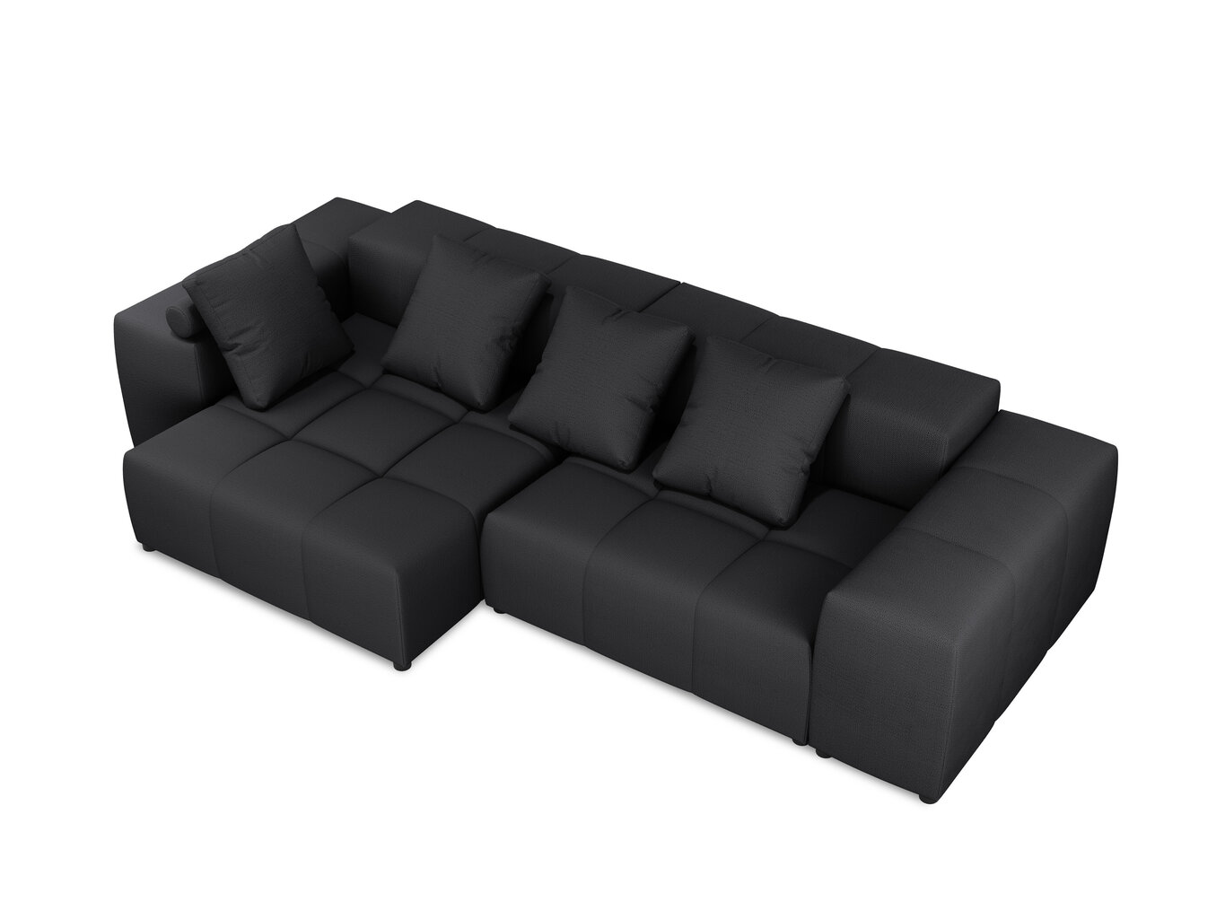 Universāls stūra dīvāns Micadoni Home Margo S 68, melns cena un informācija | Stūra dīvāni | 220.lv