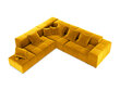 Universāls stūra dīvāns Micadoni Home Margo XL, dzeltens cena un informācija | Stūra dīvāni | 220.lv