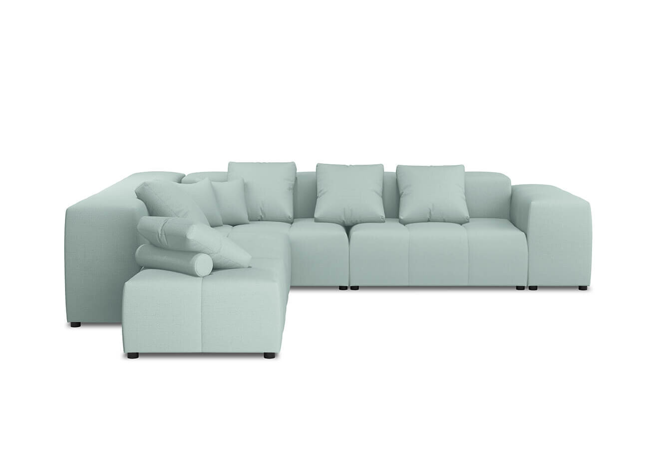 Universāls stūra dīvāns Micadoni Home Margo XL 68, gaiši zaļš цена и информация | Stūra dīvāni | 220.lv