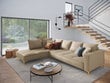Stūra dīvāns Micadoni Home Mamaia 5S, smilškrāsas/zeltainas krāsas cena un informācija | Stūra dīvāni | 220.lv