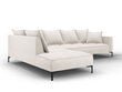 Stūra dīvāns Micadoni Home Marram 5S, gaišas smilškrāsas/melns cena un informācija | Stūra dīvāni | 220.lv