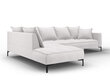 Stūra dīvāns Micadoni Home Marram 5S, gaiši pelēks/melns цена и информация | Stūra dīvāni | 220.lv
