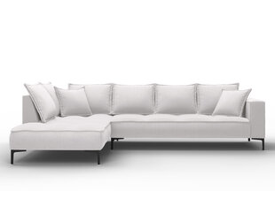 Stūra dīvāns Micadoni Home Marram 5S, gaiši pelēks/melns cena un informācija | Stūra dīvāni | 220.lv