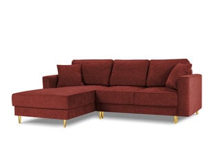 Stūra dīvāns Micadoni Home Dunas 4S, sarkans/zeltainas krāsas цена и информация | Угловые диваны | 220.lv