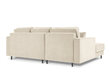 Stūra dīvāns Micadoni Home Dunas 4S, smilškrāsas/melns cena un informācija | Stūra dīvāni | 220.lv