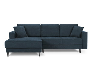 Stūra dīvāns Micadoni Home Dunas 4S, tumši zils/melns цена и информация | Угловые диваны | 220.lv