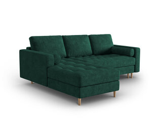 Stūra dīvāns Micadoni Home Gobi 5S, tumši zaļš cena un informācija | Stūra dīvāni | 220.lv