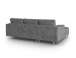 Stūra dīvāns Micadoni Home Gobi 5S, pelēks cena un informācija | Stūra dīvāni | 220.lv