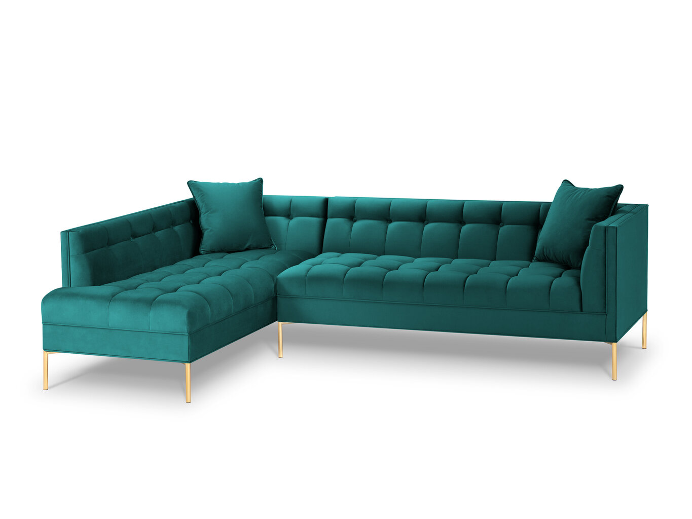 Stūra dīvāns Micadoni Home Karoo, gaiši zaļš cena un informācija | Stūra dīvāni | 220.lv